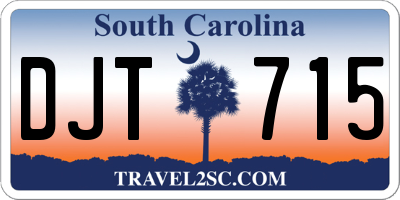 SC license plate DJT715