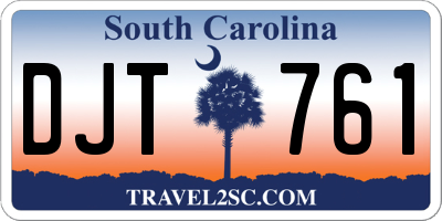 SC license plate DJT761