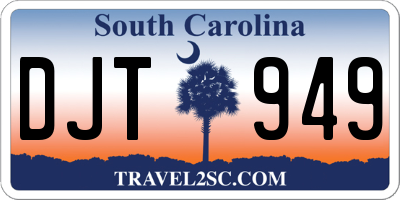 SC license plate DJT949