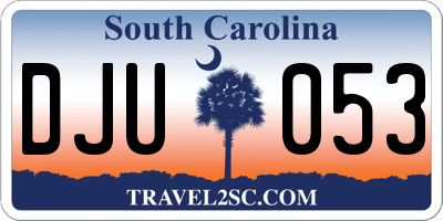SC license plate DJU053