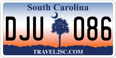 SC license plate DJU086