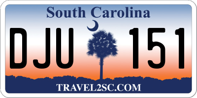 SC license plate DJU151