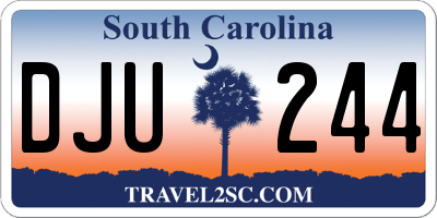SC license plate DJU244