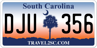 SC license plate DJU356