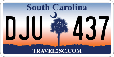 SC license plate DJU437