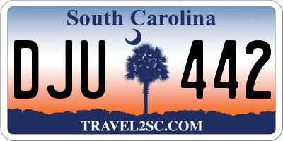 SC license plate DJU442