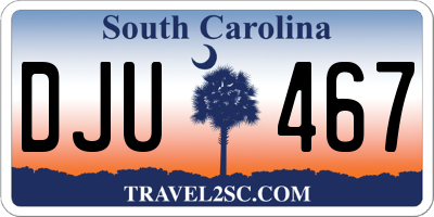 SC license plate DJU467