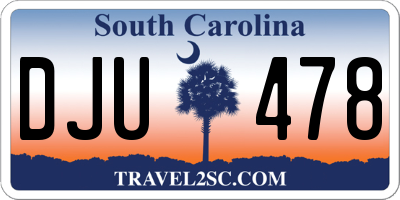 SC license plate DJU478