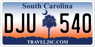 SC license plate DJU540