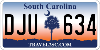 SC license plate DJU634