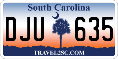 SC license plate DJU635