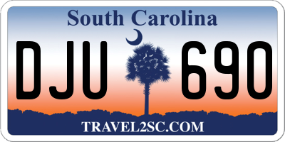 SC license plate DJU690