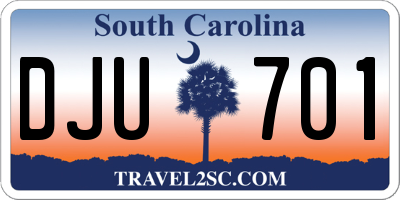 SC license plate DJU701