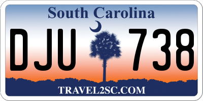 SC license plate DJU738