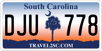 SC license plate DJU778
