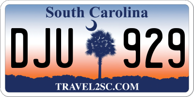 SC license plate DJU929