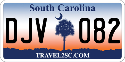 SC license plate DJV082