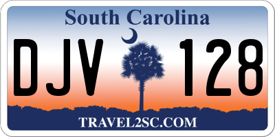 SC license plate DJV128