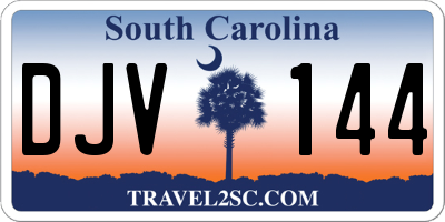 SC license plate DJV144