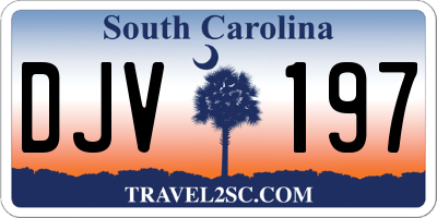SC license plate DJV197