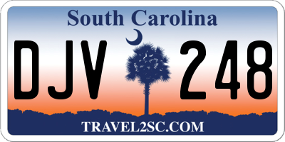 SC license plate DJV248