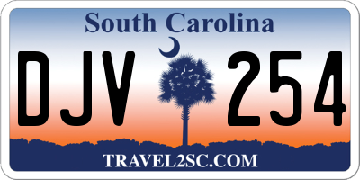 SC license plate DJV254