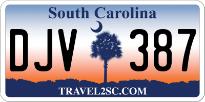SC license plate DJV387