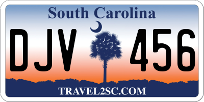 SC license plate DJV456