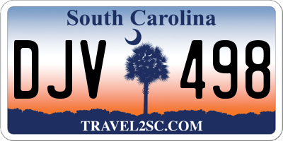 SC license plate DJV498