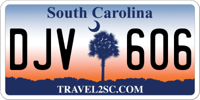 SC license plate DJV606