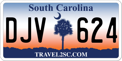 SC license plate DJV624