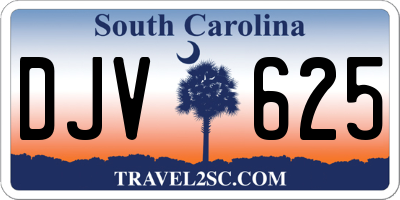 SC license plate DJV625