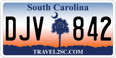 SC license plate DJV842
