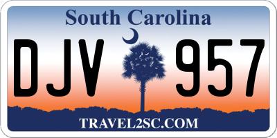 SC license plate DJV957