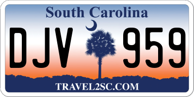 SC license plate DJV959