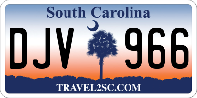 SC license plate DJV966