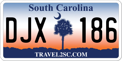 SC license plate DJX186