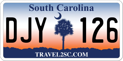 SC license plate DJY126