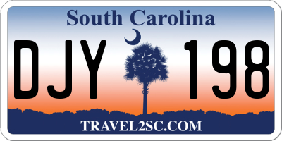 SC license plate DJY198