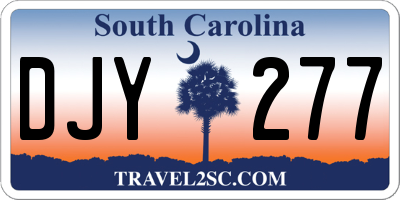 SC license plate DJY277