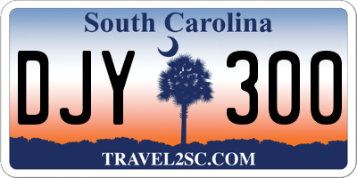 SC license plate DJY300