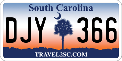 SC license plate DJY366