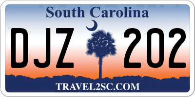 SC license plate DJZ202