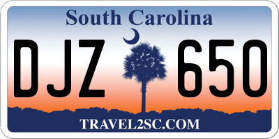 SC license plate DJZ650
