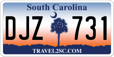 SC license plate DJZ731