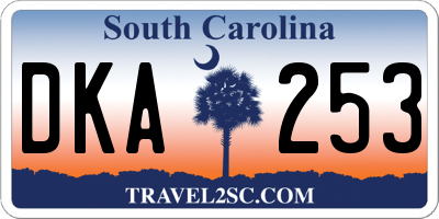 SC license plate DKA253