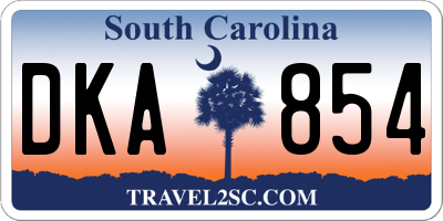 SC license plate DKA854