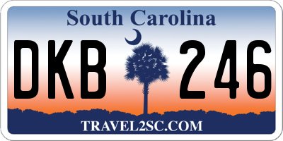 SC license plate DKB246