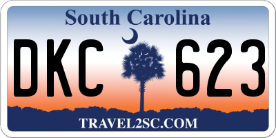 SC license plate DKC623