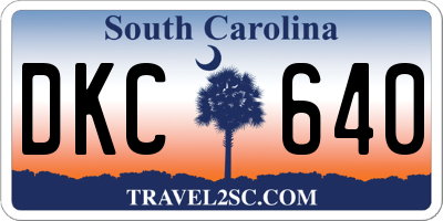 SC license plate DKC640